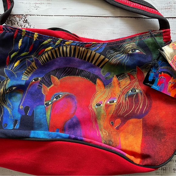 Laurel Burch Wild Horses of Fire Medium Hobo Tote NWT - Picture 5 of 9